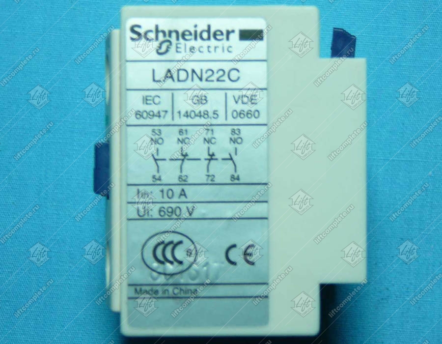 Блок дополнительных контактов, SCHNEIDER, LADN22C, 2НО+2НЗ, винтовые зажимы