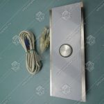 Пост вызова, OTIS, однокнопочный, подсветка красный и синий ореол, шлифованный, плоский