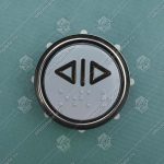 Кнопка вызова/приказа, КМЗ, ВК-32-5Б, открытие дверей, с кодом Брайля, красная подсветка (разъем MLB)