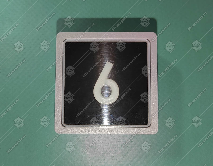 Кнопка вызова/приказа, MACPUARSA, 6 этаж, MB/VS, тип COMPACT, синяя подсветка