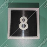 Кнопка вызова/приказа, MACPUARSA, 8 этаж, MB/VS, тип COMPACT, синяя подсветка