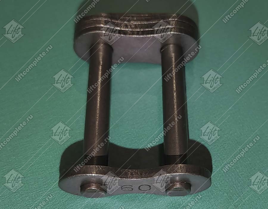 Соединительное звено, двухрядной цепи привода поручня эскалатора, шаг - 19,05 мм, тип A, усиленное (HY)