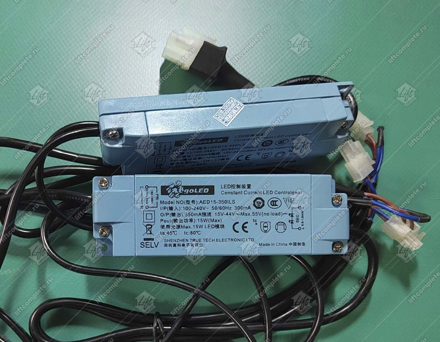 Светодиодный драйвер, KONE, AED15-350ILS, 220VAC, 15W