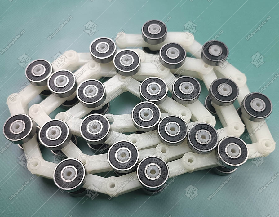 Отклоняющая цепь торца балюстрады, THYSSEN Velino, 22 звена, L - 1260, пластиковая