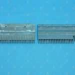 Гребенка входной площадки, OTIS, 506NCE/XO508, левая, 24 зубца, 206x140 мм, алюминий, для ступеней с демаркационными вставками