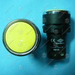 Кнопка нажимная моноблочная (1НО), EMAS, желтая, MB100, d=22