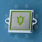 Кнопка вызова/приказа, KONE, квадратная, «тревога», AVDBUT