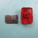 Кнопка вызова/приказа, SIGMA, ASY, этаж -1, красная подсветка, с кодом Брайля