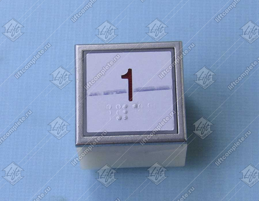 Кнопка вызова/приказа, THYSSEN, этаж 1, KT40-WK21-2006 A4J10132, красная подсветка