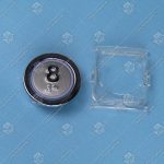 Кнопка вызова/приказа, KLEEMANN, 8 этаж FMR BS, синяя подсветка, с кодом Брайля