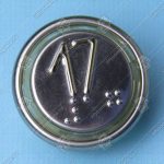 Кнопка вызова/приказа, ЩЛЗ, ВКЛ13А-7-4И, 17 этаж, с кодом Брайля, красная подсветка