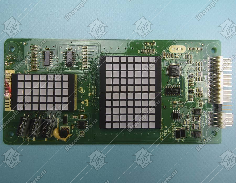 Плата этажного индикатора, MCTC-HCB-R3-DEF, синяя подсветка