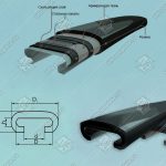 Поручень эскалатора, ECO3000, SKG, D1-79,2 мм, D-62,8 мм, H-28,2 мм, чёрный